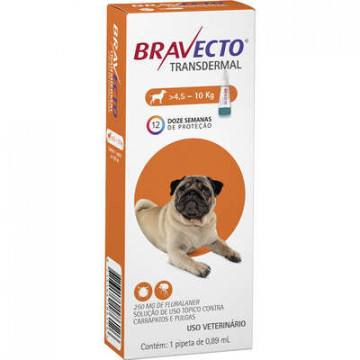 Bravecto Transdermal cães de 4,5kg a 10kg